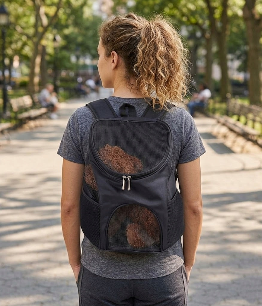 Transporter Backpack for Cat Dog Carrying Bag Breathable Black I064 Manufacturer code I064