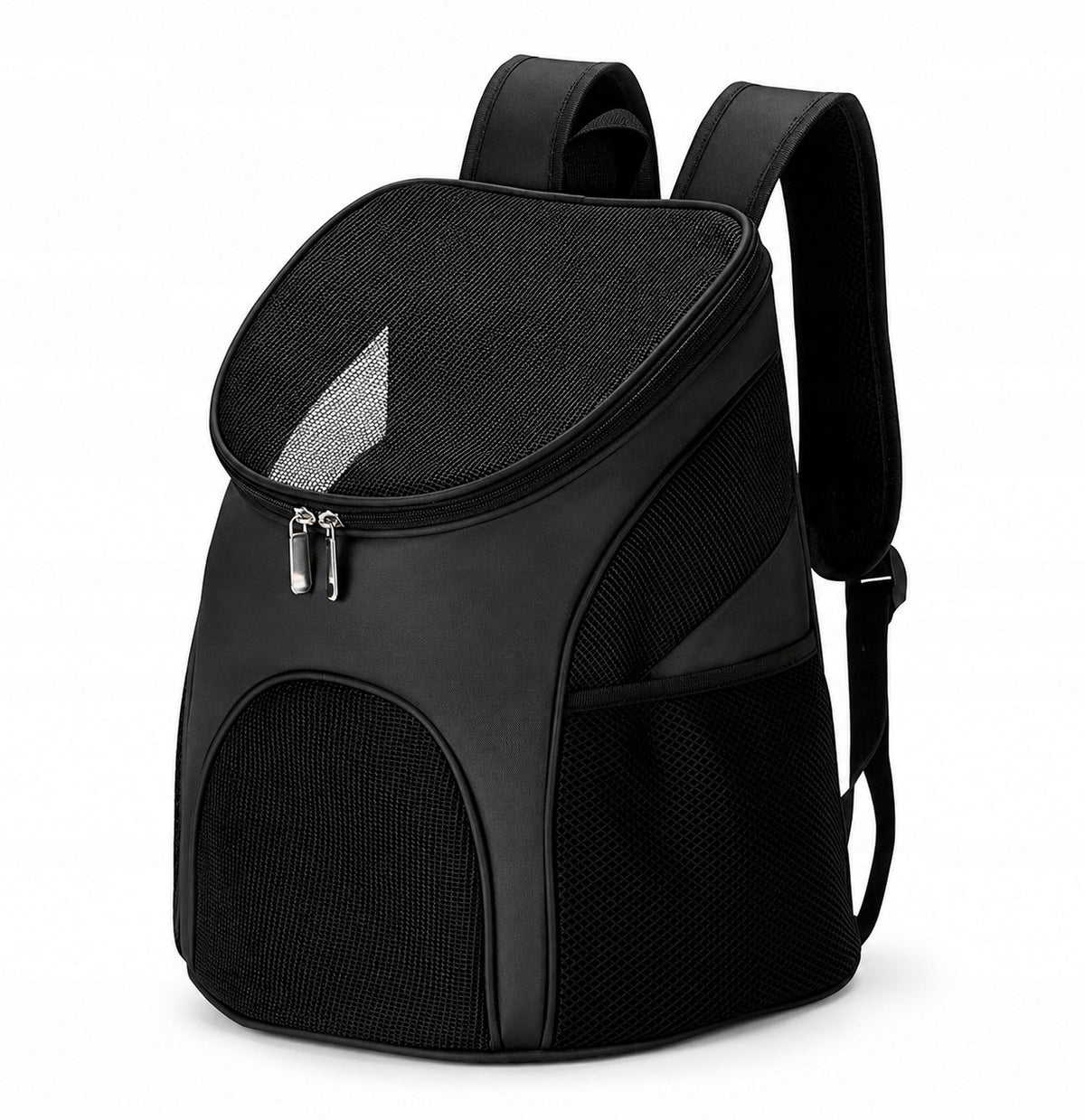 Transporter Backpack for Cat Dog Carrying Bag Breathable Black I064