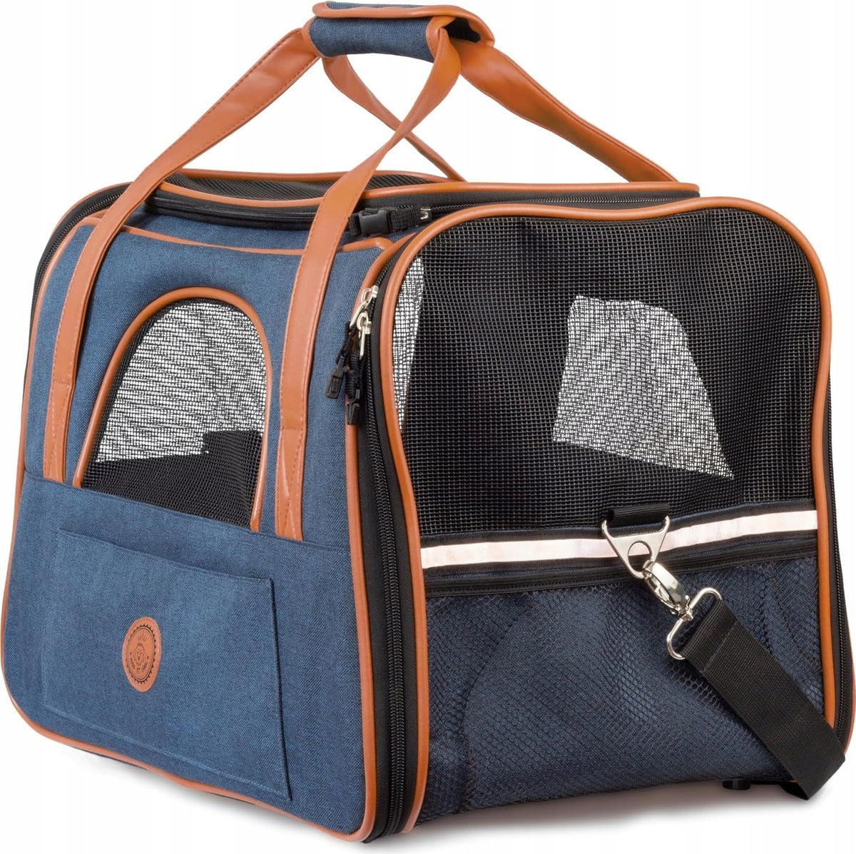 Transporter Cat Dog Bag Folding 46x35x37 cm For Airplane Car 8 kg