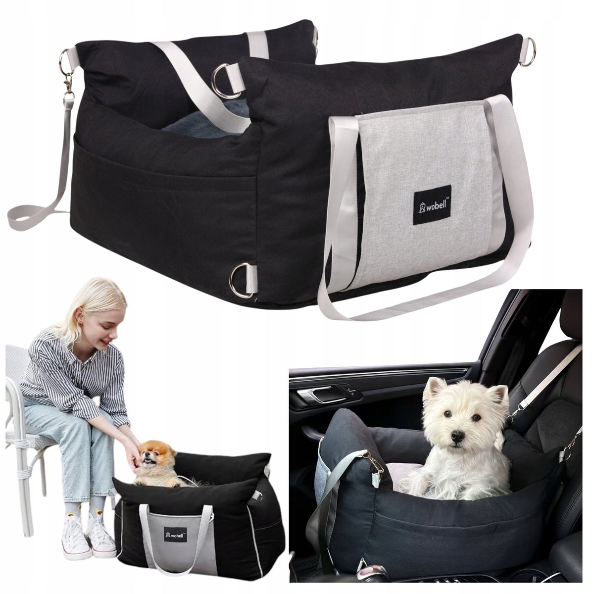 Transporter cat dog bag car seat bed 3in1