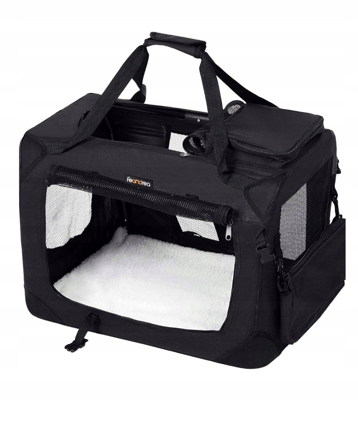 Transporter dog cage Feandrea large bag XXXL folded black 102x69