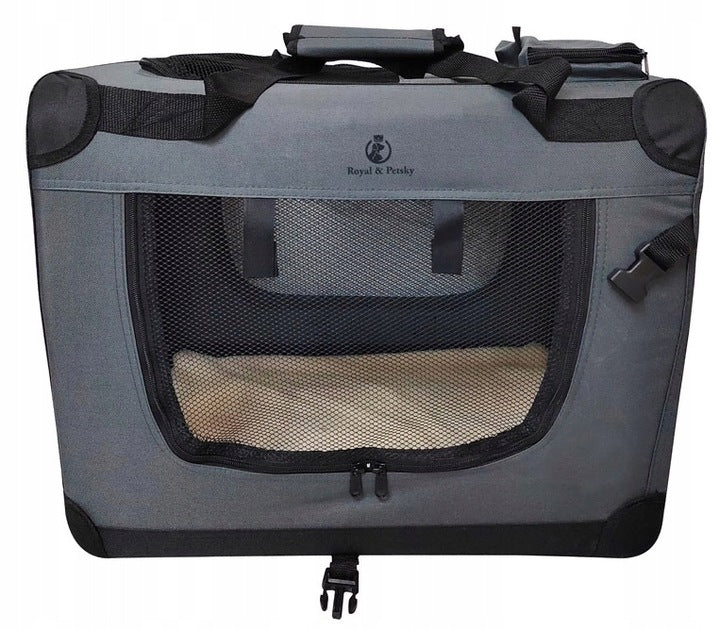 Transporter for dog cat rabbit carry bag S 34x50x36 cm grey