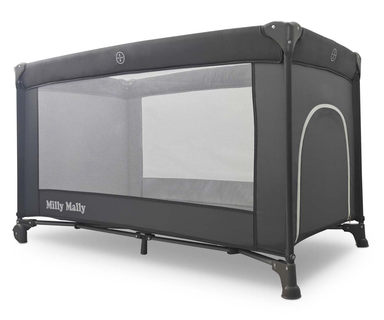 Travel Cot Baby Playpen Travel Mattress Milly Mally Mirage Color gray