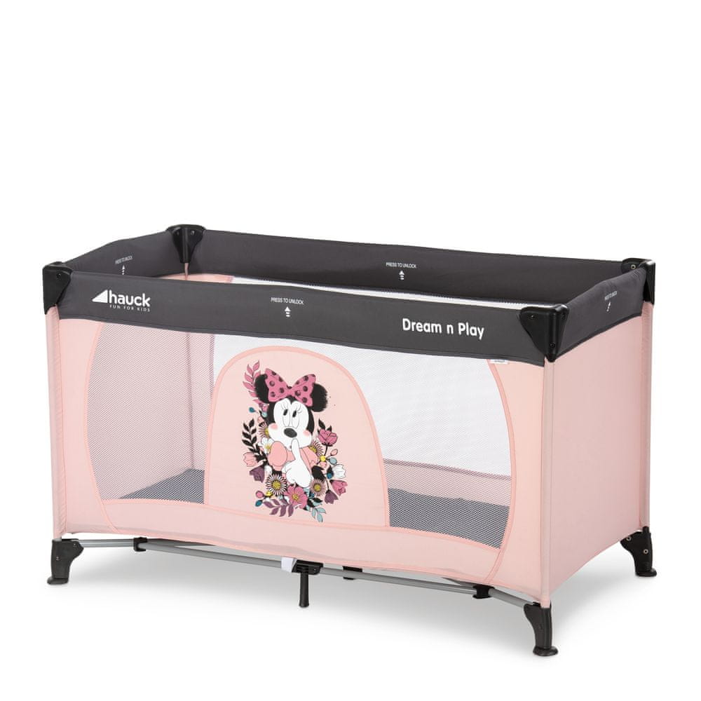 Travel Cot Hauck Travel Folding Portable Minnie 60 x 120 cm Manufacturer code 601365