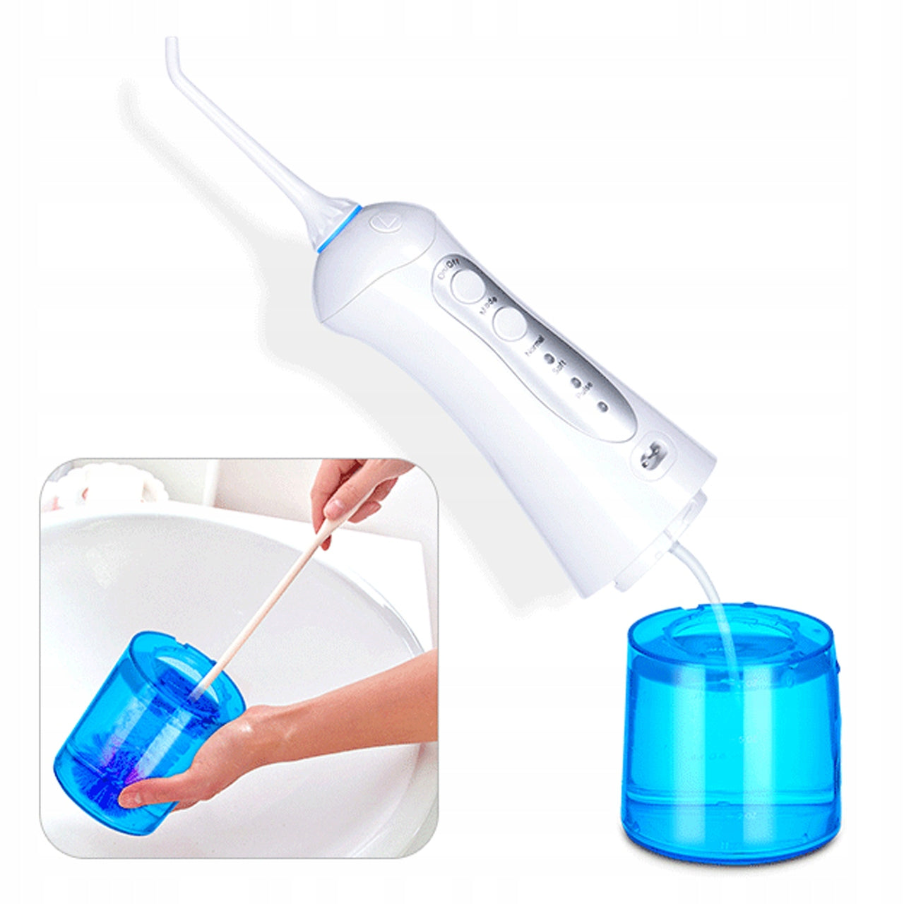 Travel Dental Irrigator 4 Tips IR-200 White + Tips Packaging status original