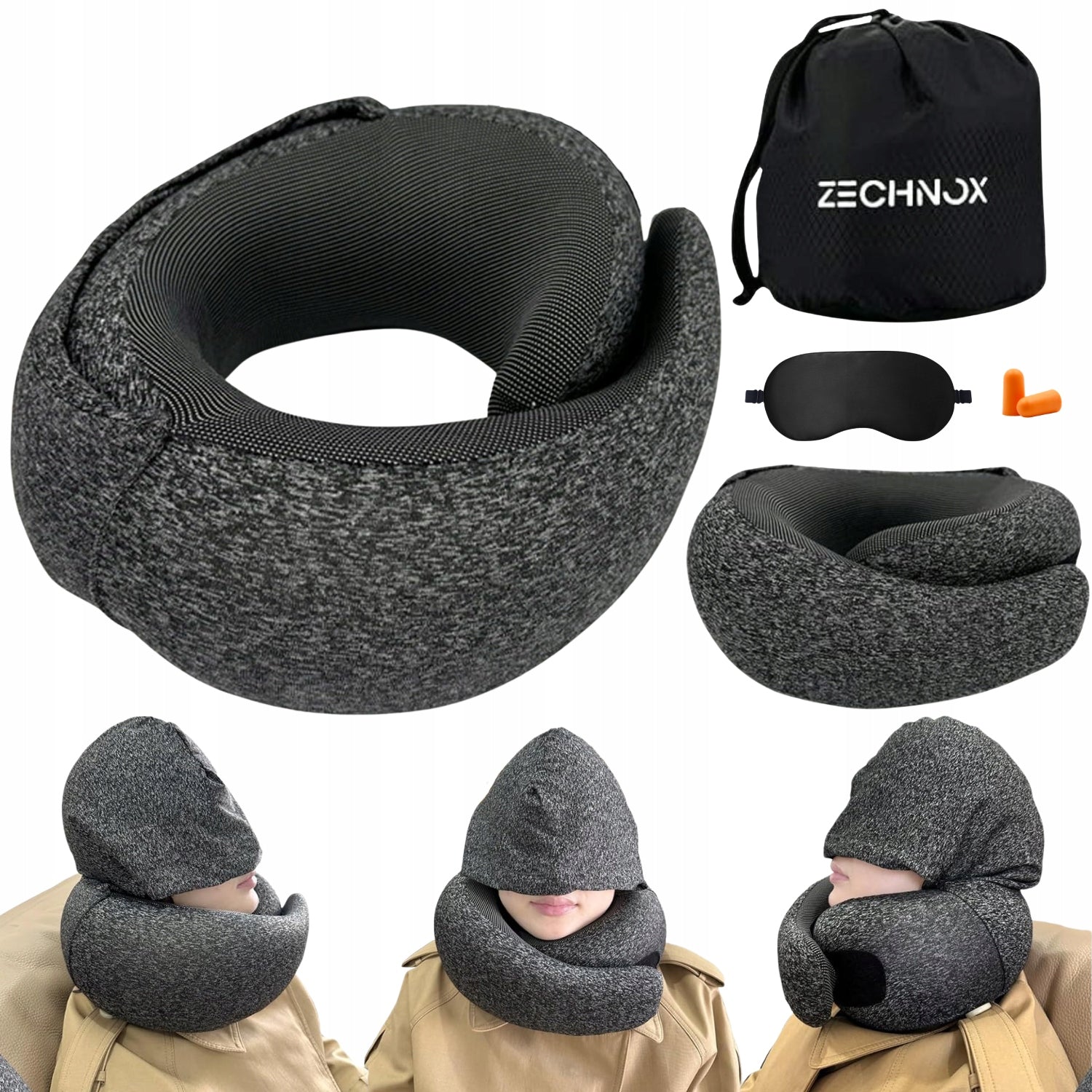 Travel Pillow for Neck Tourist Neck with 360° Protection Memory Foam