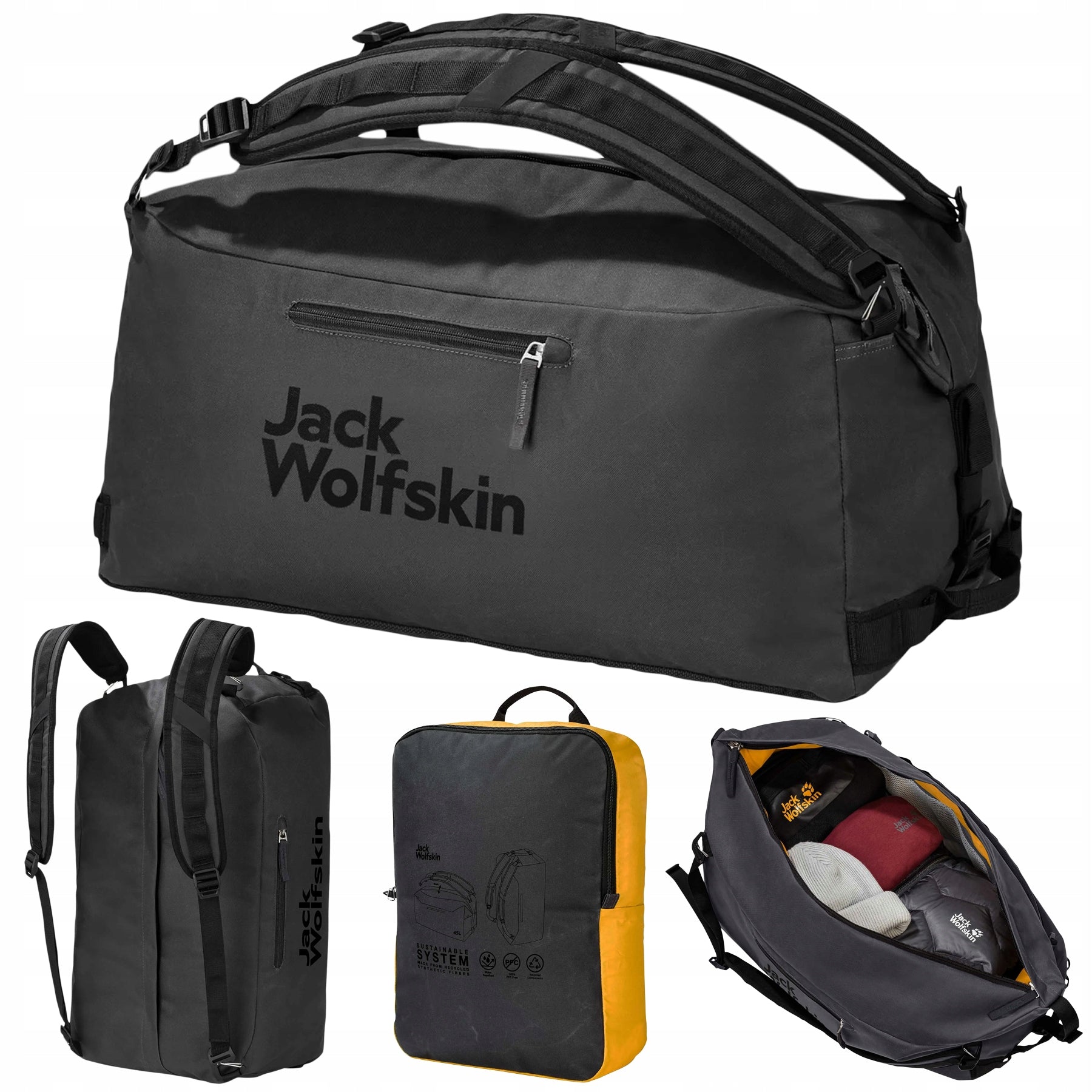 Travel bag sports backpack gym Jack Wolfskin Traveltopia Duffle 45
