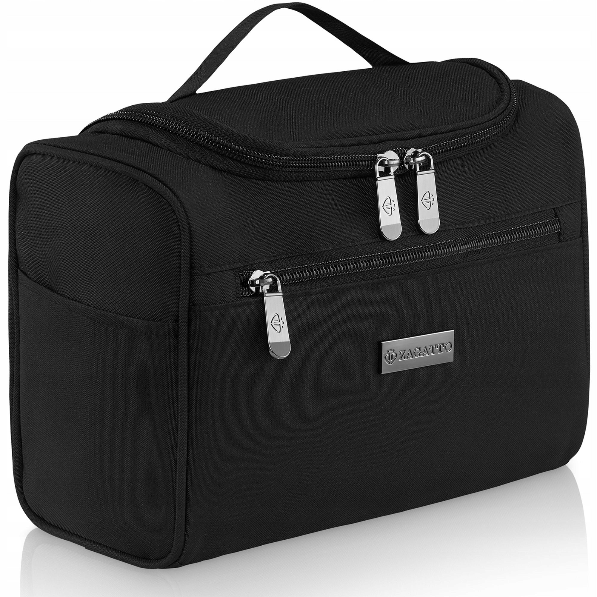 Travel cosmetic bag hanging roomy women's organizer black ZAGATTO