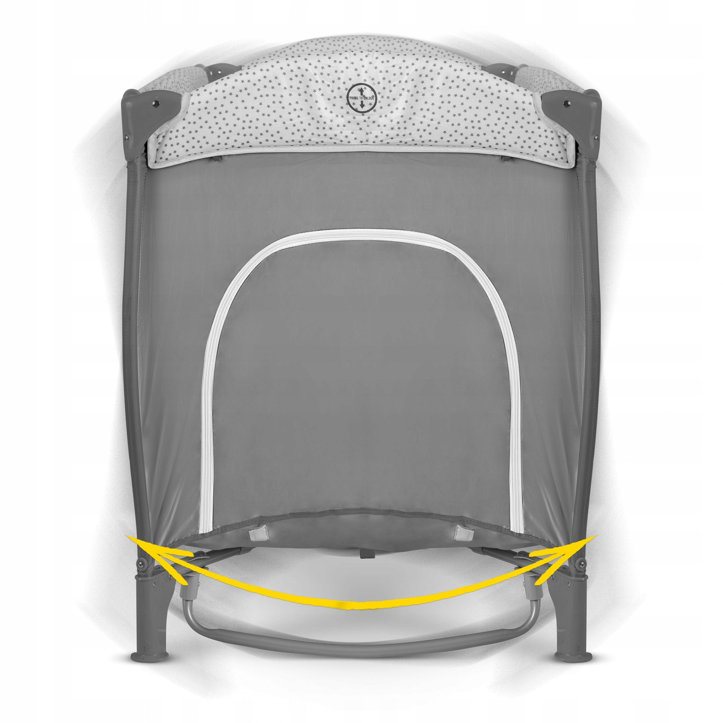 Travel cot 125x65x78cm RK-241 grey Manufacturer code 724100