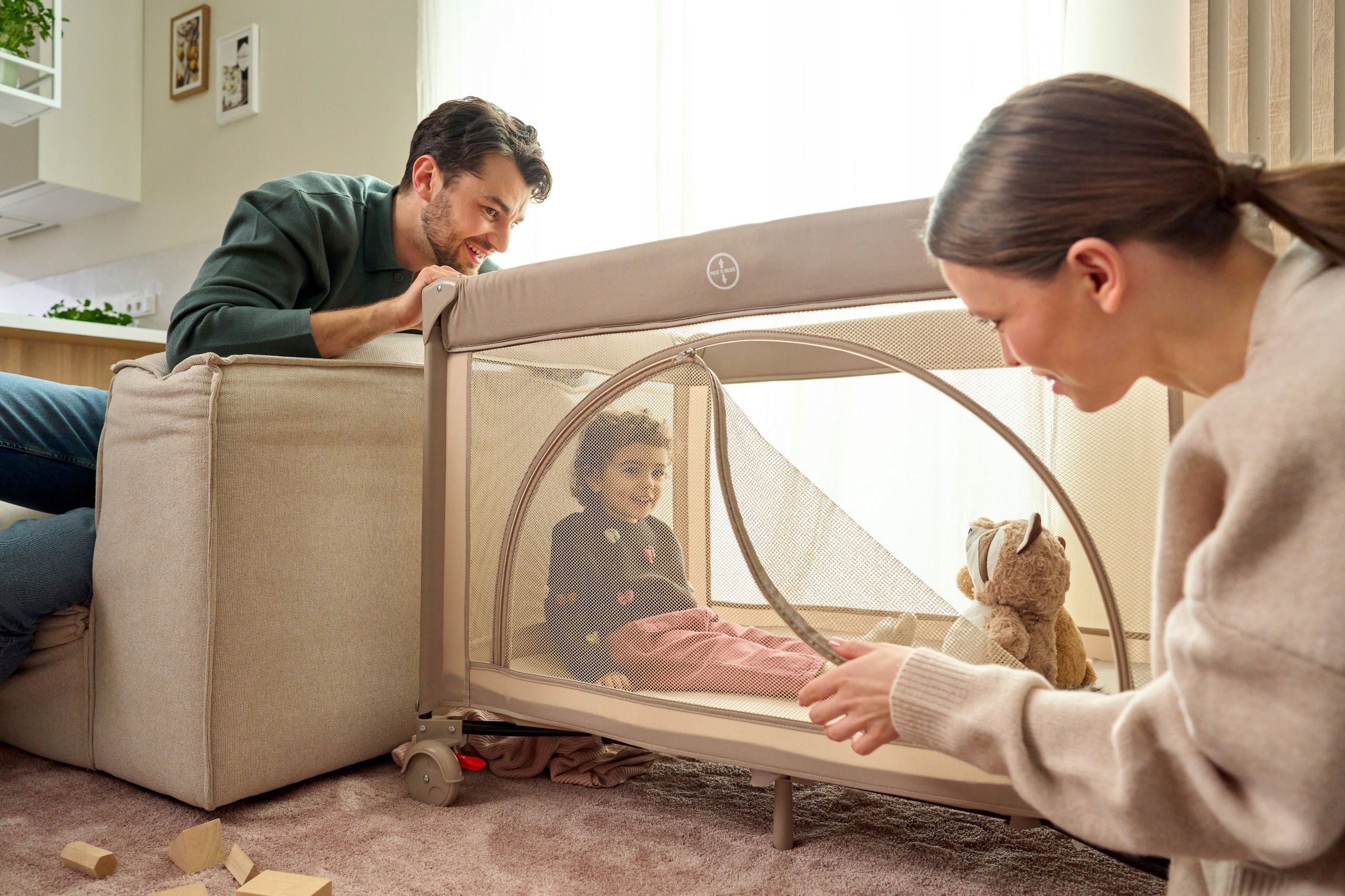 Travel cot 2in1 folding playpen 102x74 cm + bag Lionelo Laura Medical device no