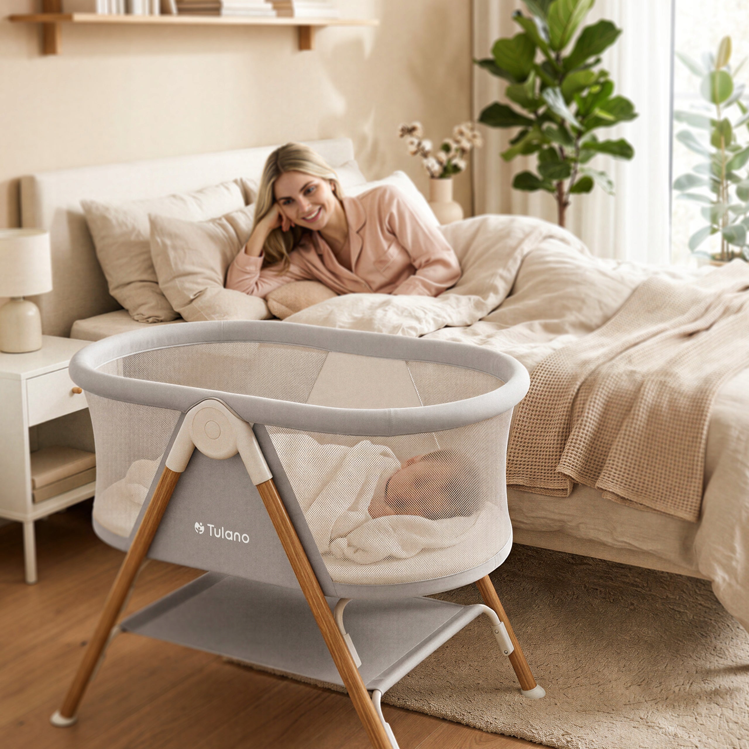 Travel cot CRADLE travel folding TULANO + BAG Packaging status original