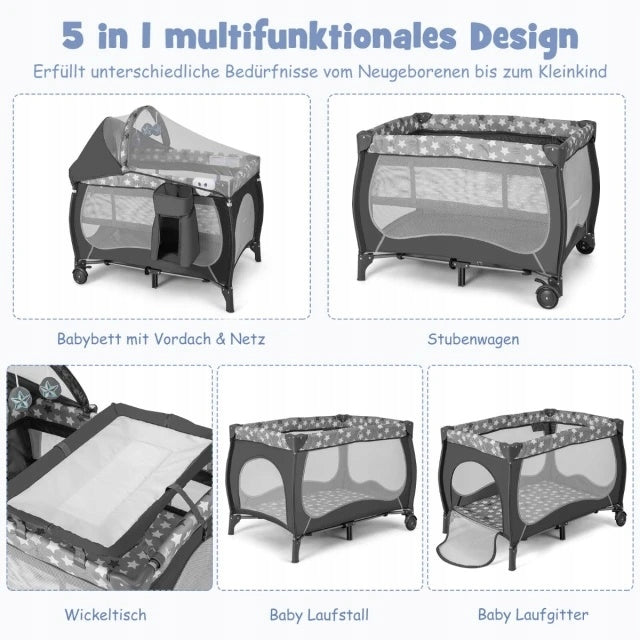 Travel cot Costway 102 x 74 cm multicolor Manufacturer code BE10044DE-CL