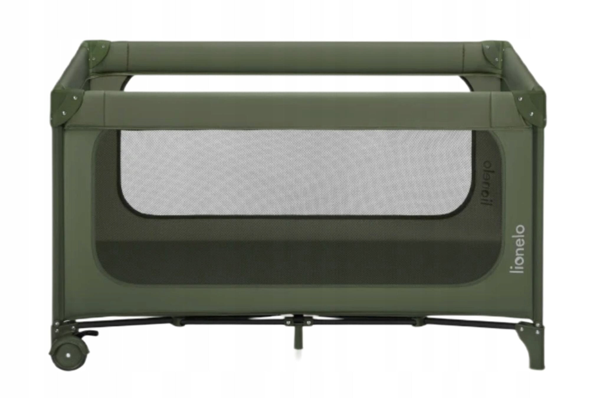 Travel cot LIONELO Jasmin Easy Fold Olive Color green
