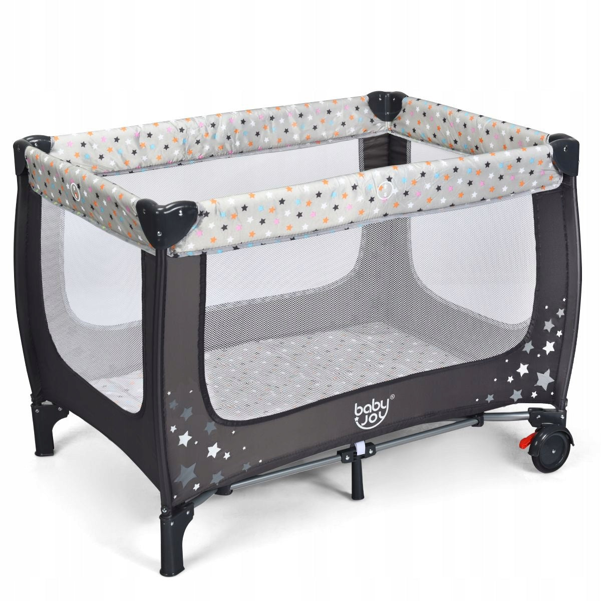 Travel cot and playpen 120 x 60 cm 2 levels with mattress and gondola
