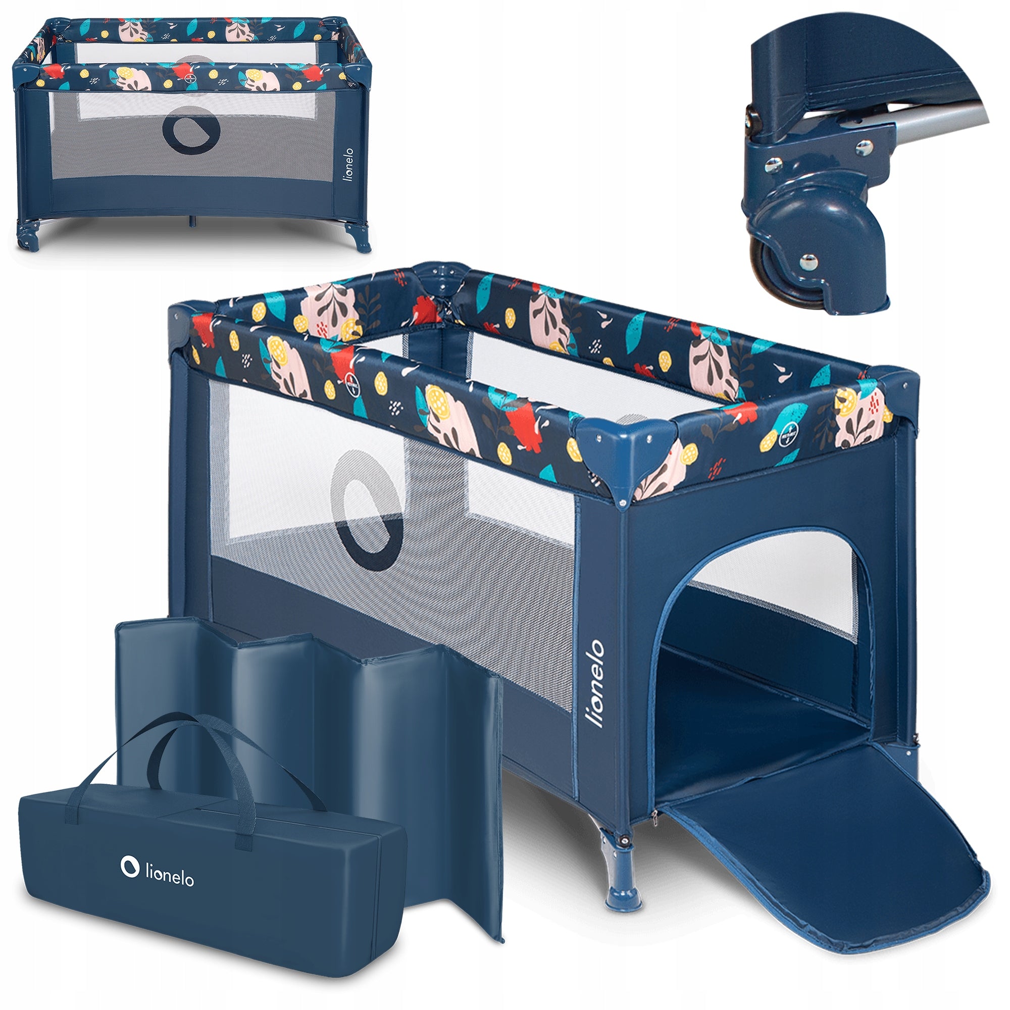 Travel cot folding playpen 2in1 wheel bag + MATTRESS Lionelo Stefi