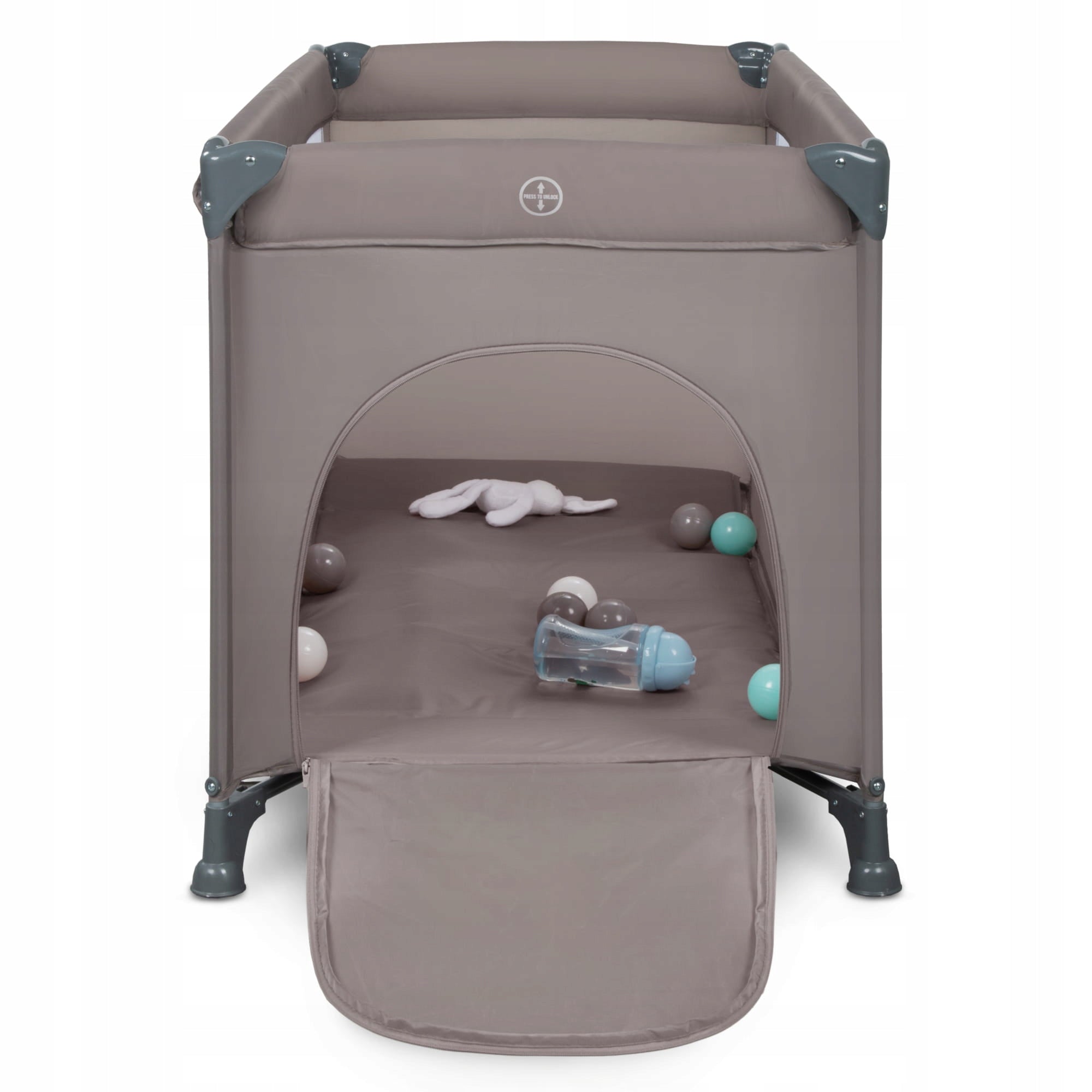 Travel cot playpen folding with bag and mattress Kidwell Blissy Color beige