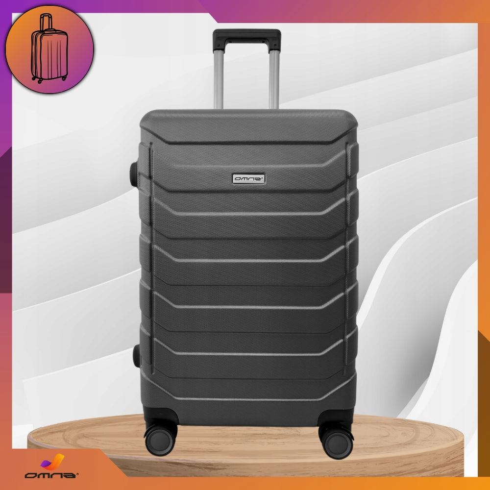 Travel suitcase small on wheels cabin ABS suitcases bag wheels 40L grey Packaging status original