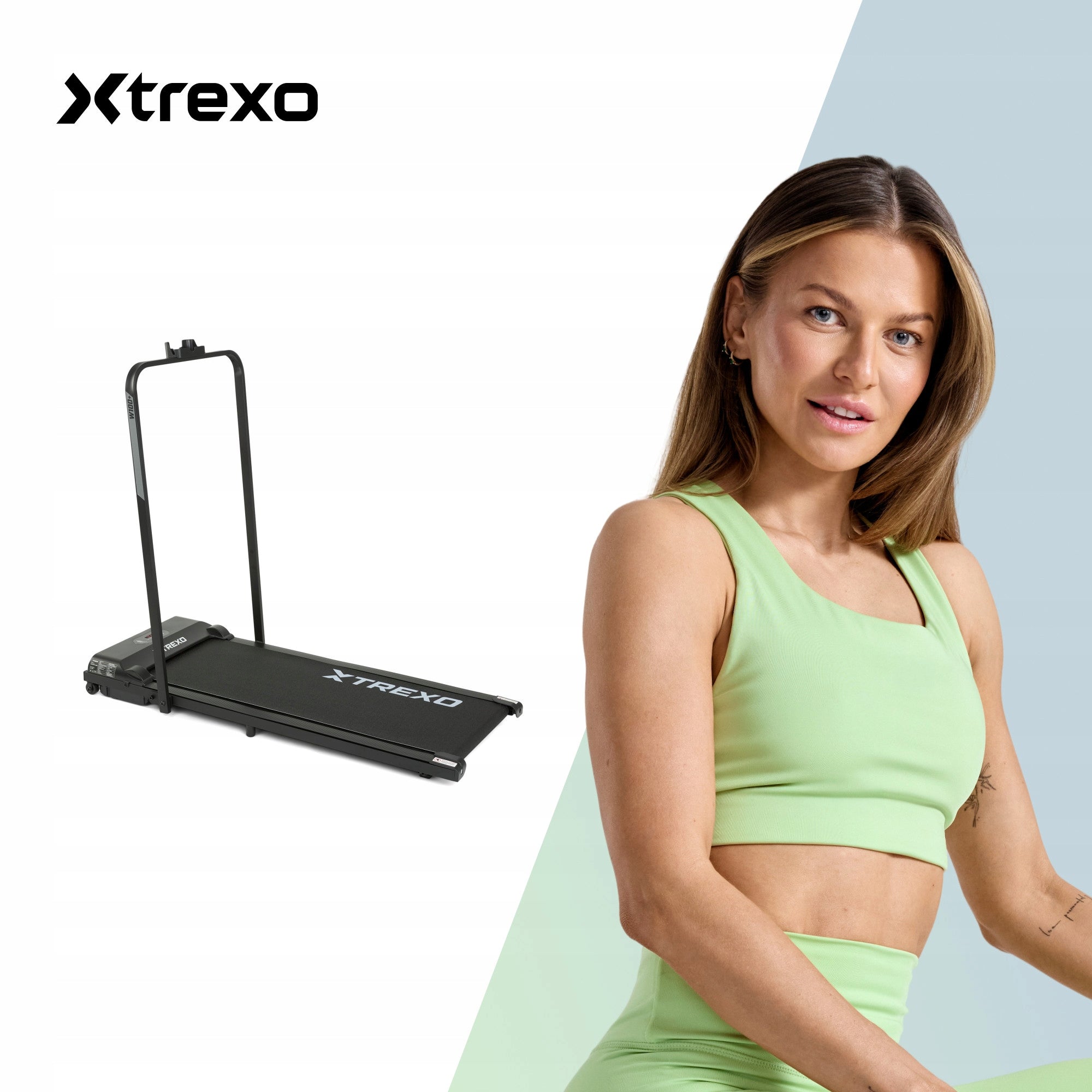 Treadmill XTREXO W100+ black compact, foldable quiet, with shock absorption 6 km/h Manufacturer code TXO-B5Y057-BK