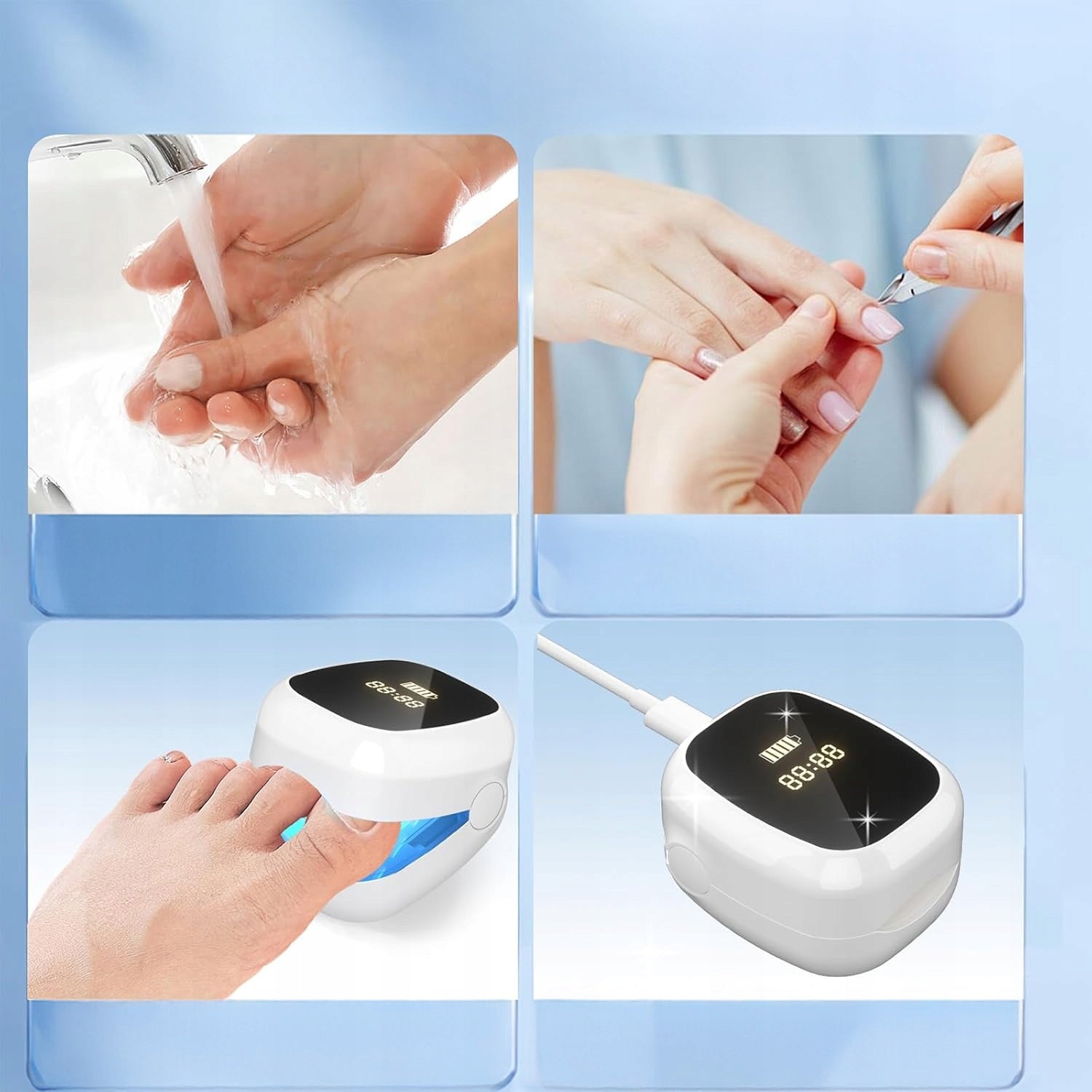 Treatment of Nail Fungus Laser 10X Faster Without Pain Easy to Use Model Lampa do czyszczenia paznokci