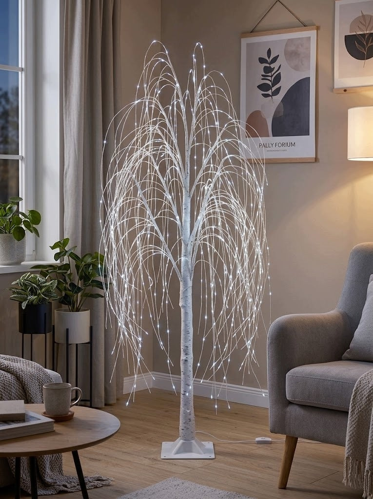 Tree Glowing LED Birch 120cm Cold White 8 Modes Christmas Ornament Manufacturer code 1443W