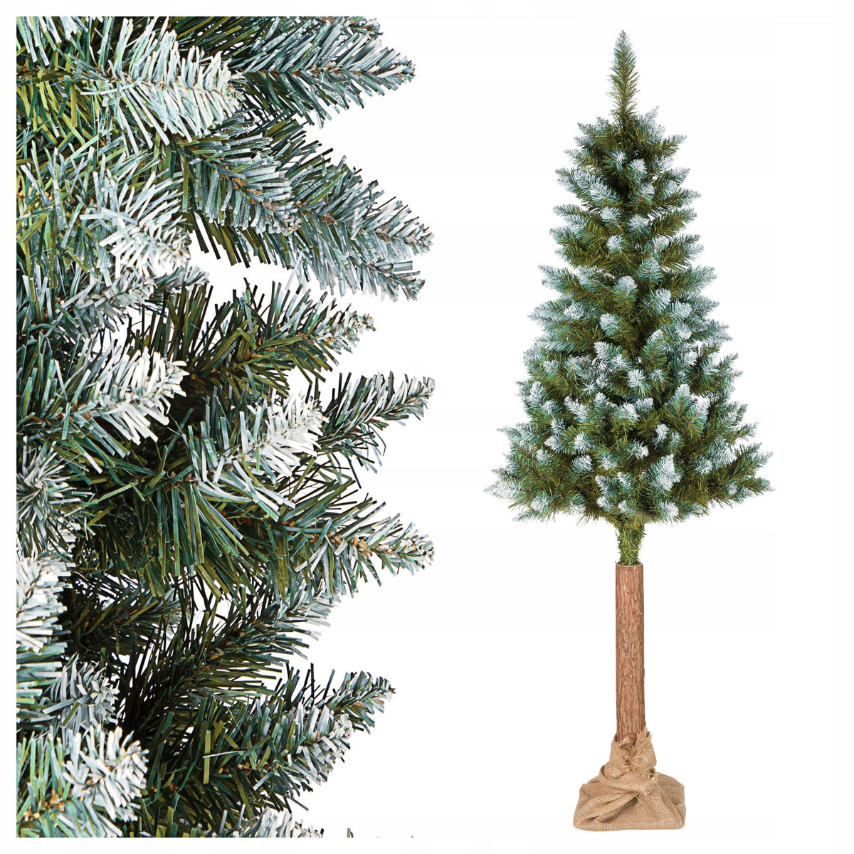 Tree On Trim Artificial 180 Cm Pine Snowy Stand Jute Ornament