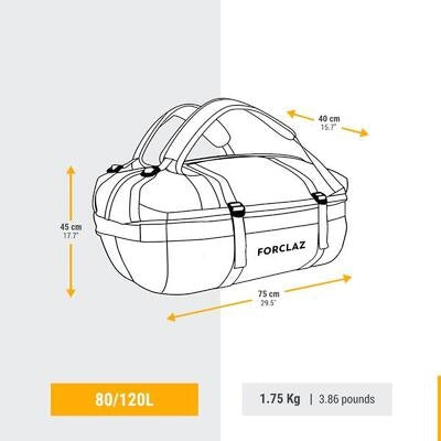 Trekking bag Forclaz Duffel 80-120 litres Brand Forclaz