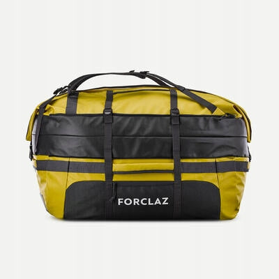 Trekking bag Forclaz Duffel 80-120 litres Color yellow