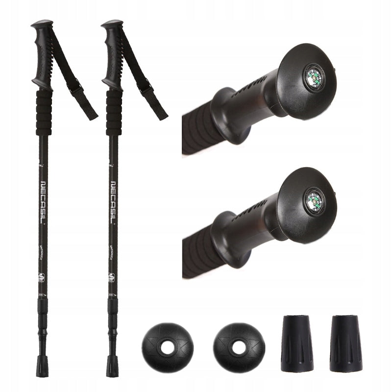 Trekking poles adjustable 64-135cm folding alu Nordic walking poles Packaging status original