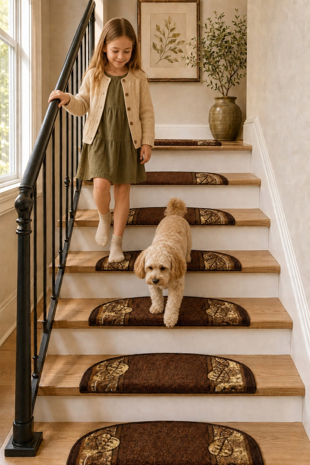 Trepy Rug Covers for Stairs - Non-Slip, Rubberized, Safe Brand no brand