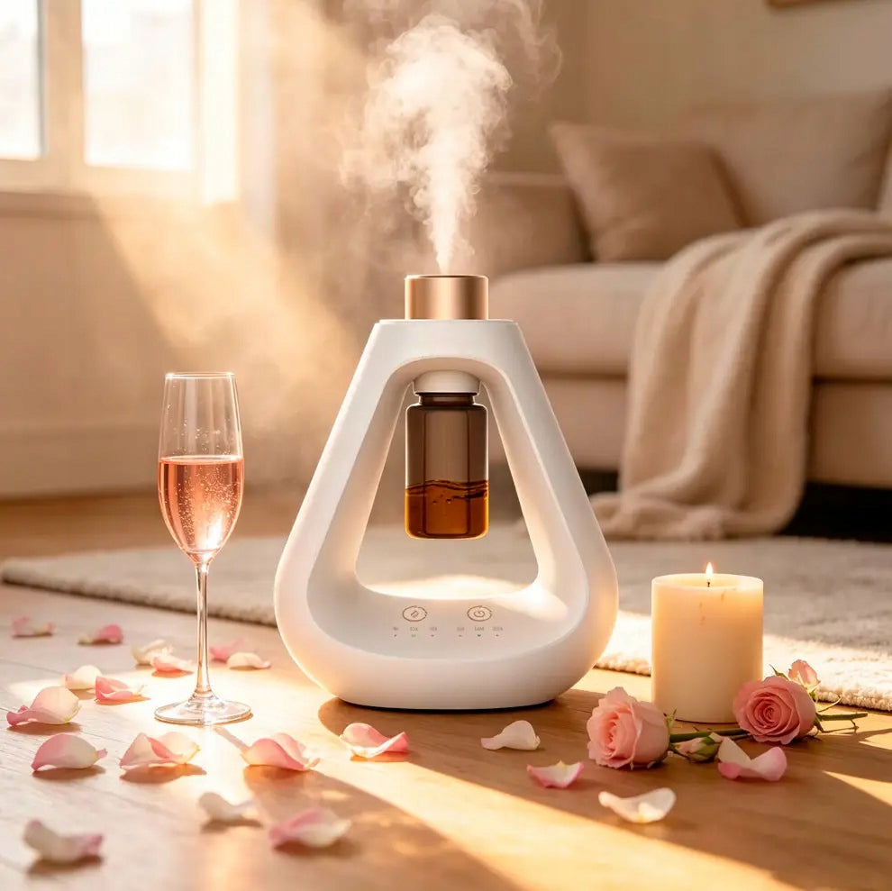 Triangle Anhydrous Essential Oil Nebulizer Diffuser with Timer White Manufacturer code Nebulizator olejków