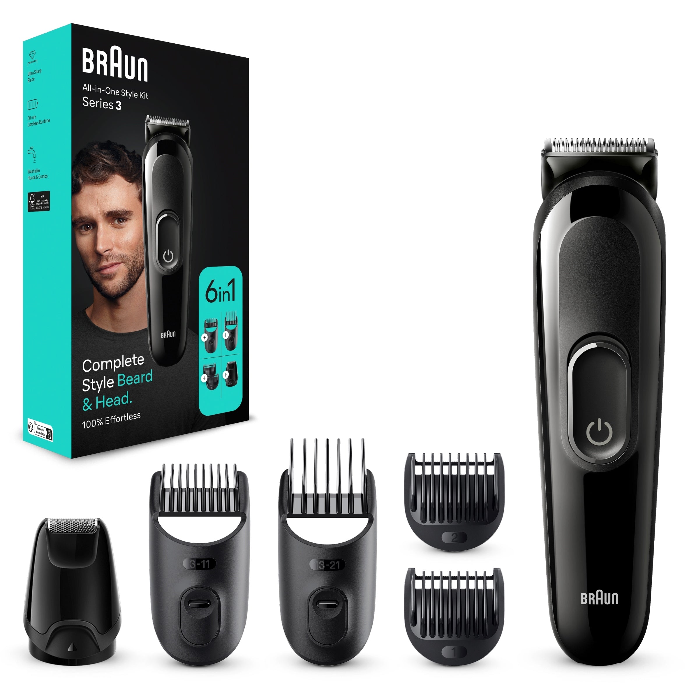 Trimmer BRAUN MGK3420 For Beard Black