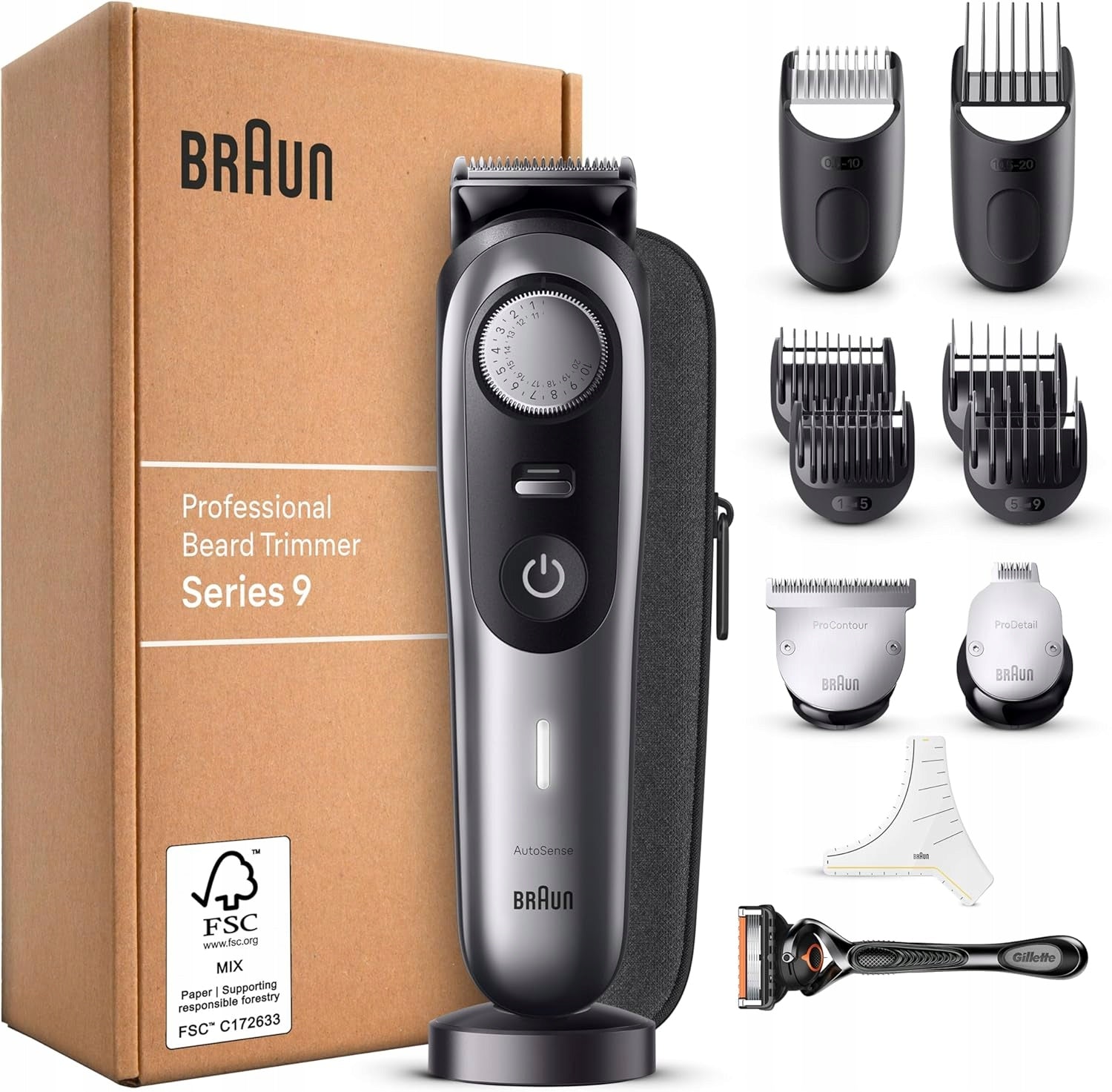 Trimmer Braun BT9440 version SBOX in packaging for recycling