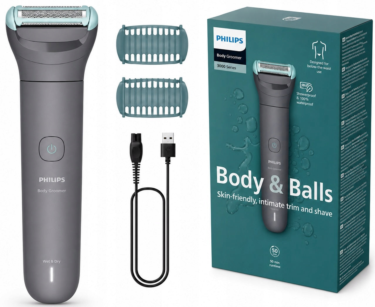 Trimmer Men's Body Shaver Bodygroom Series 3000 Philips Manufacturer code BG3480/15