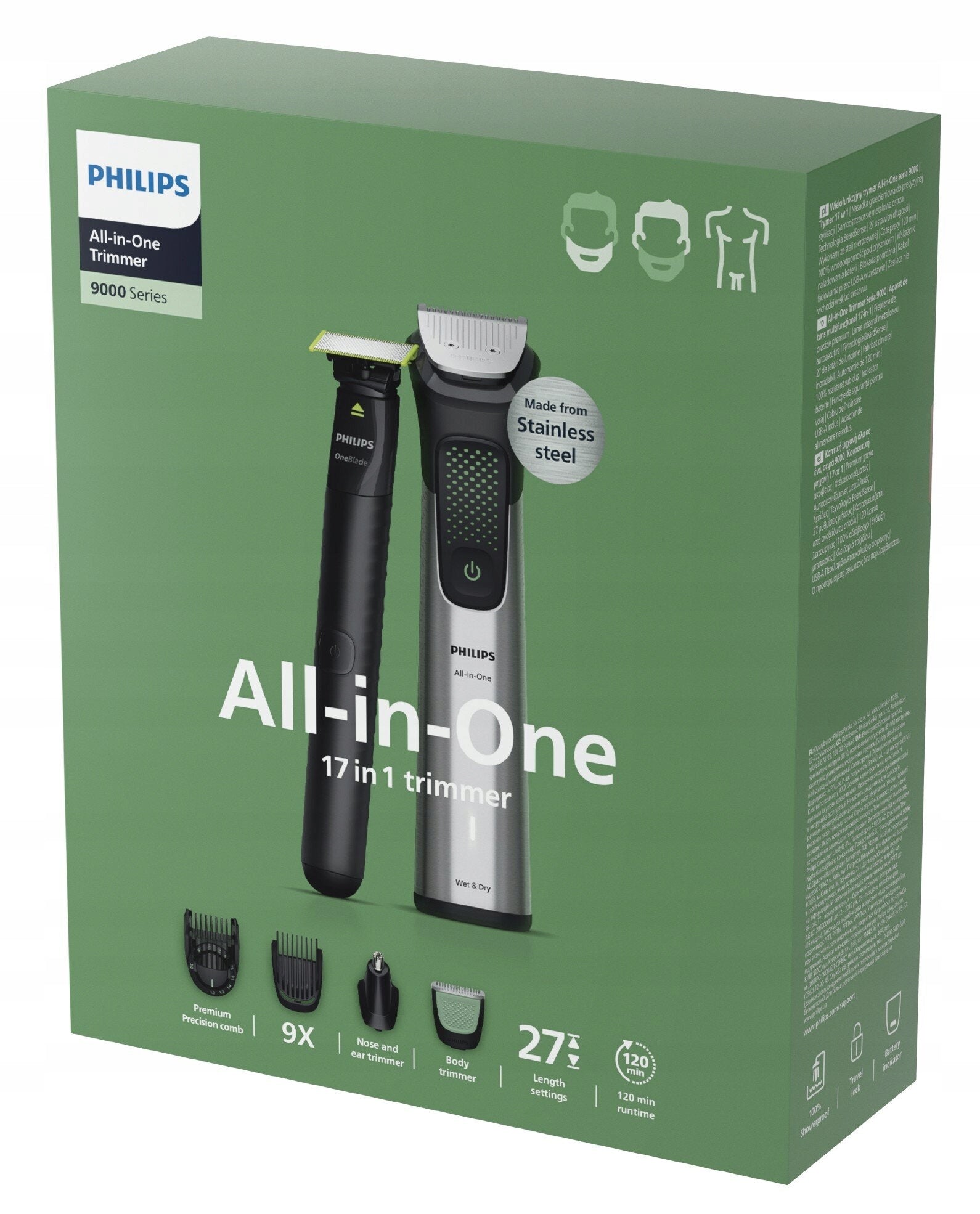 Trimmer PHILIPS Multigroom Series 9000 MG9535/15 Use not specified