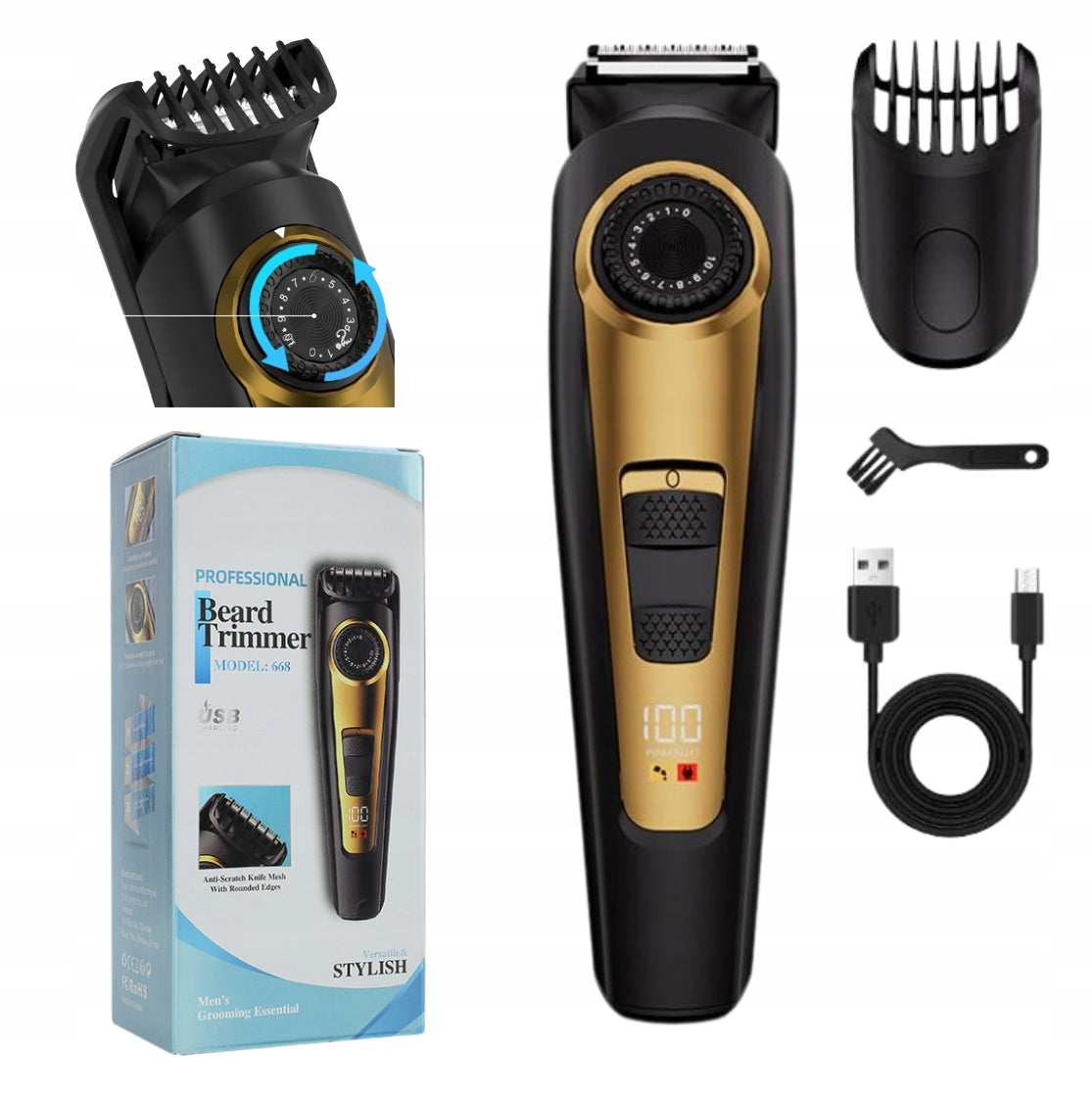 Trimmer for Beard Pro - Hair and Head Cutting and Shaving Machine