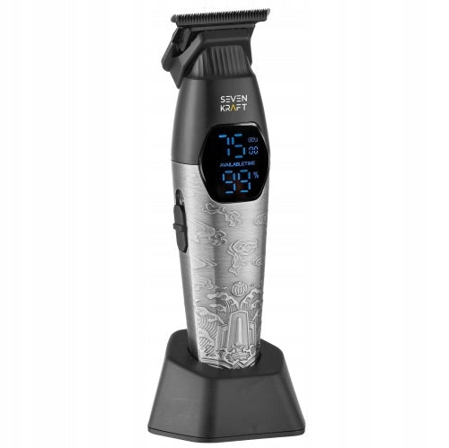 Trimmer for Beard and Mustache USB-C 2 LED Speeds 3 Combs ErgonomicSteel Packaging status original