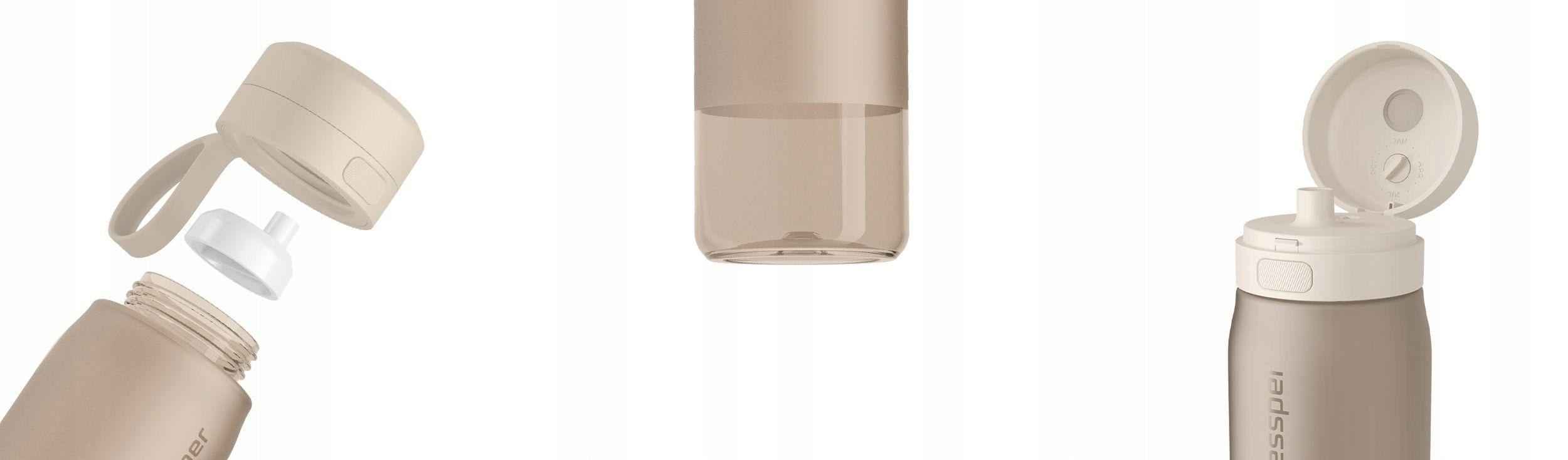 Tritan filter bottle 0,7l Wessper B2 with BPA FREE filter beige Packaging status original