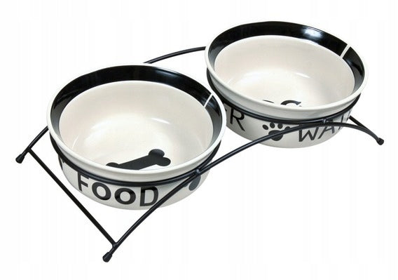 Trixie Ceramic Bowl Set for Dog Eat on Feet + Stand 0,25l / 13 cm EAN (GTIN) 4011905246406