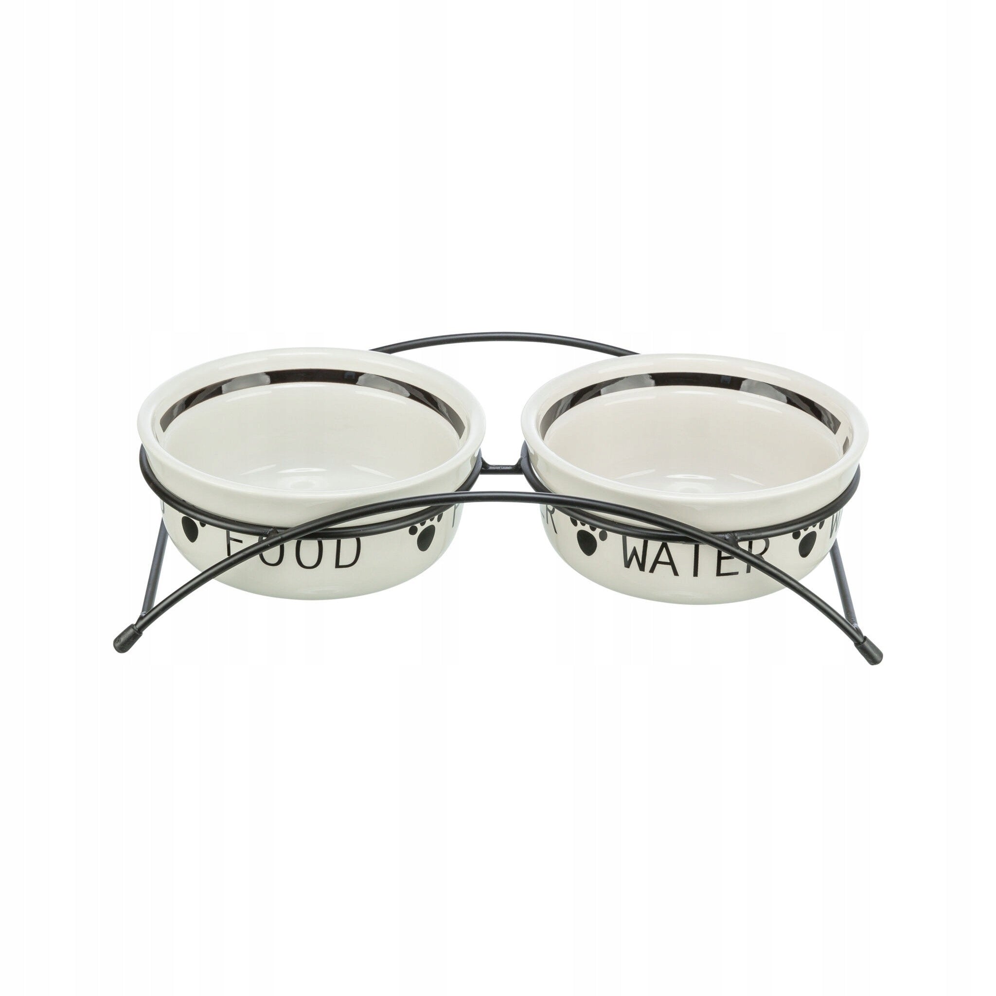 Trixie Dog Ceramic Bowl Set on Stand Eat on Feet 2 x 0.6 l Brand Trixie