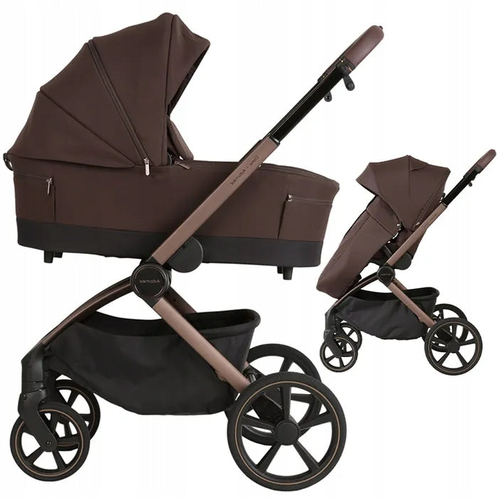 Trolley 2in1 front rear ADAMEX COMO CHOCOLATE BROWN folding gondola