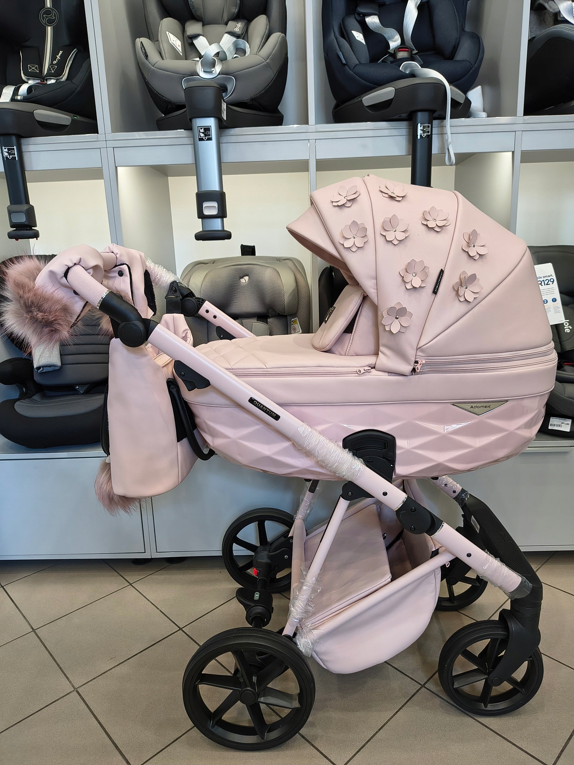 Trolley 2in1 front rear ADAMEX Quantum Blossom pink Manufacturer code 5903719046152