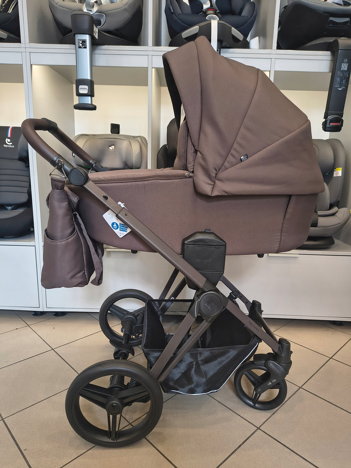 Trolley 2in1 front rear BEBETTO Nuvio 03 Brown chocolate Manufacturer code 5901497118931