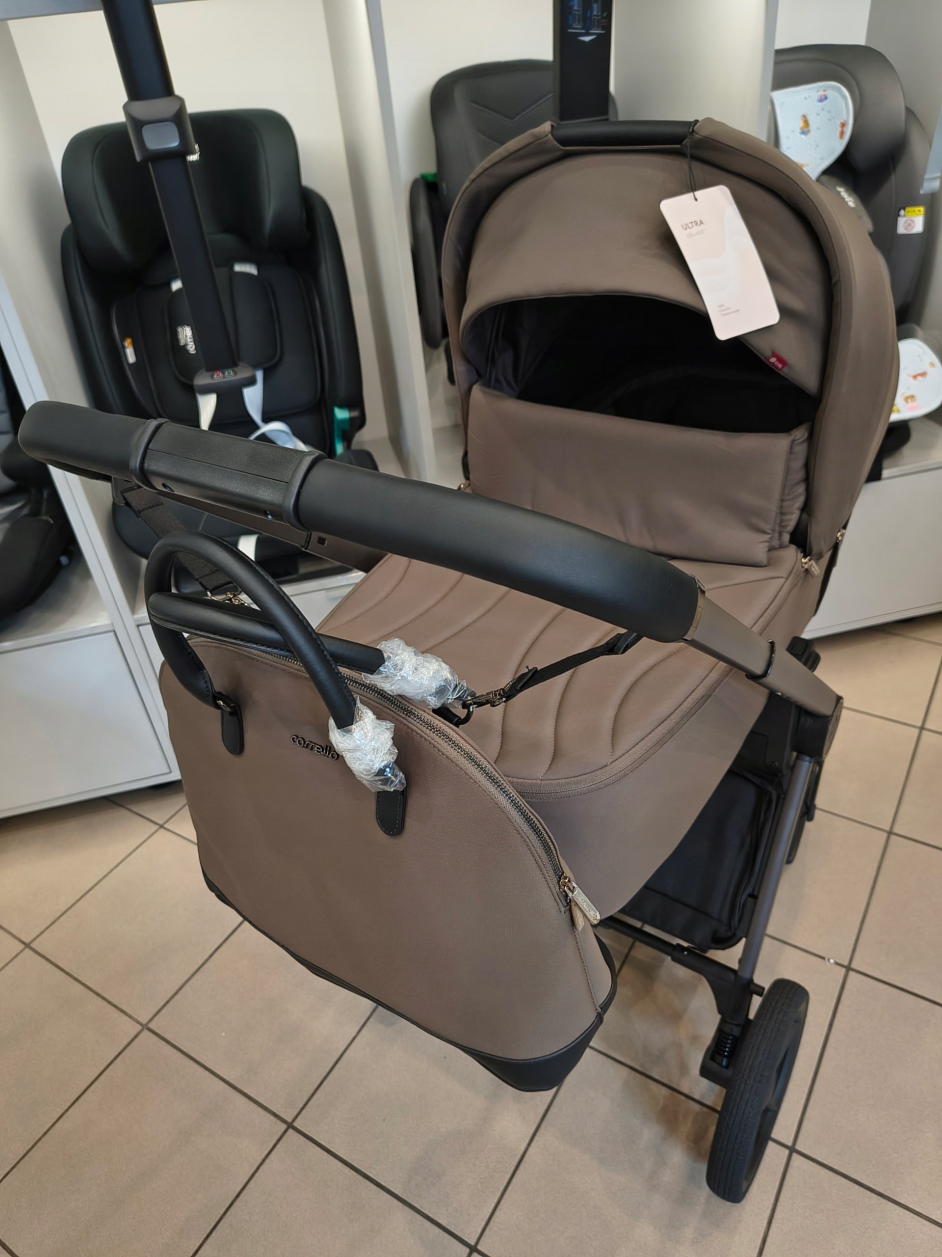 Trolley 2in1 front rear CARRELLO Ultra F Sugar Brown folding gondola Brand Carrello