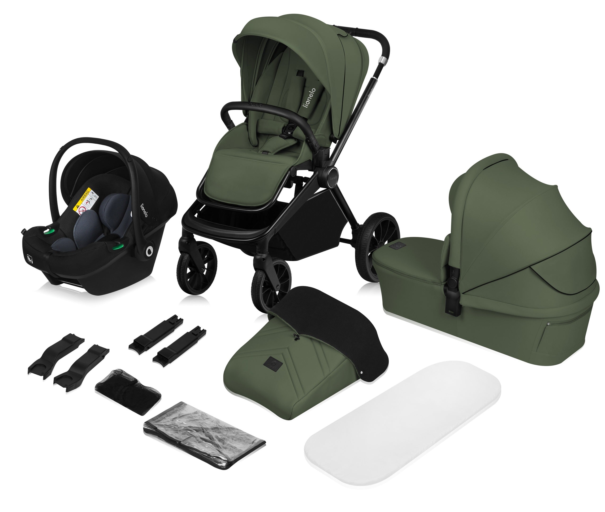 Trolley 3in1 LIONELO MIKA PLUS Green Olive