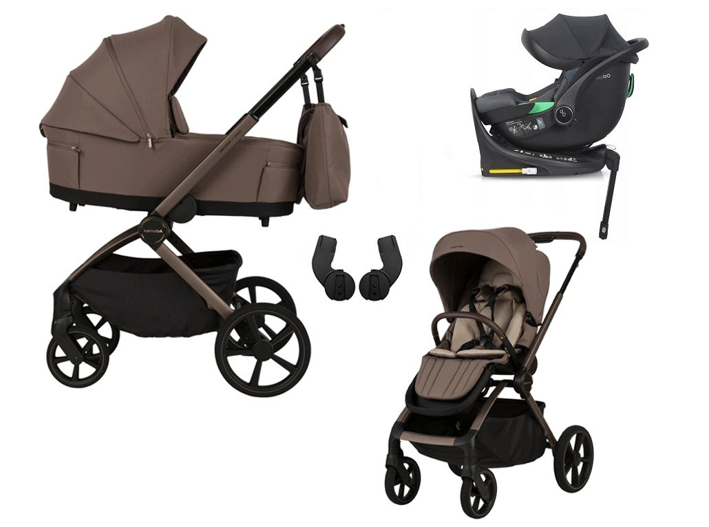 Trolley 4in1 ADAMEX COMO CHOCOLATE FANGO + BUZ PRO i-size + ROTARY BASE