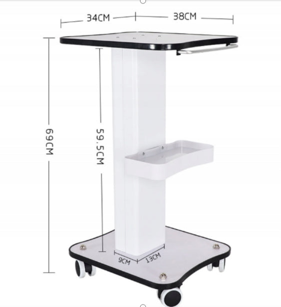 Trolley Cart 40kg 4 Wheels Wood Metal Utility Cart for Salon 34*38*69cm Packaging status original