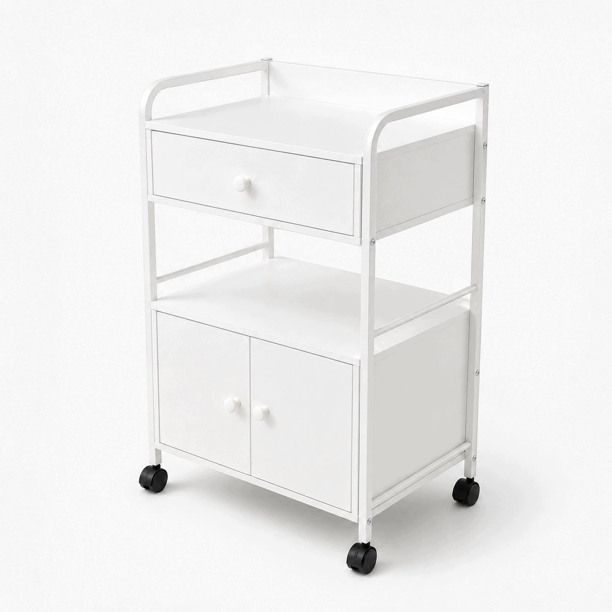 Trolley Cosmetic Helper on Wheels Cabinet Drawer White Brand no brand