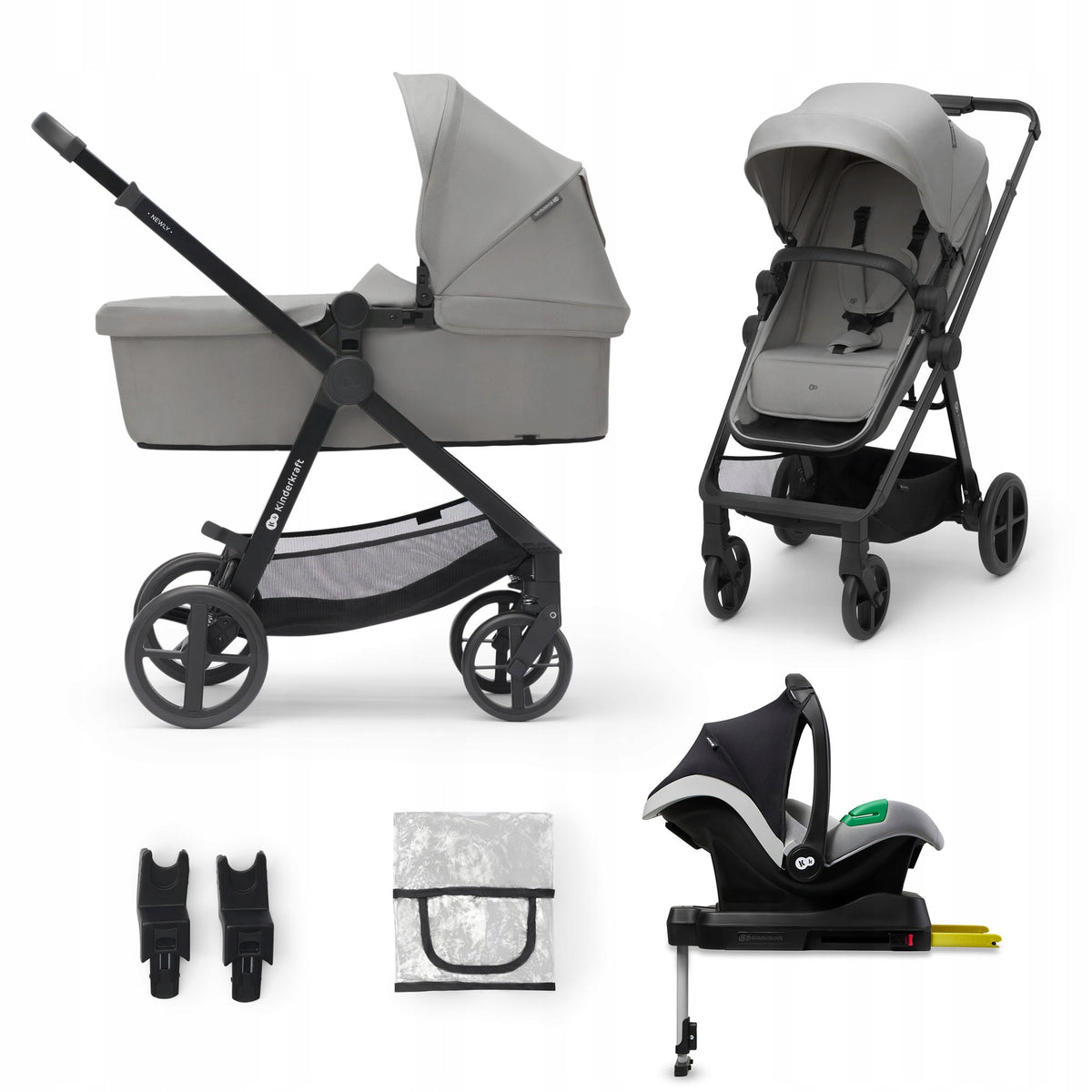 Trolley Multifunctional 4in1 Kinderkraft NEWLY Stroller Seat MINKPRO Grey