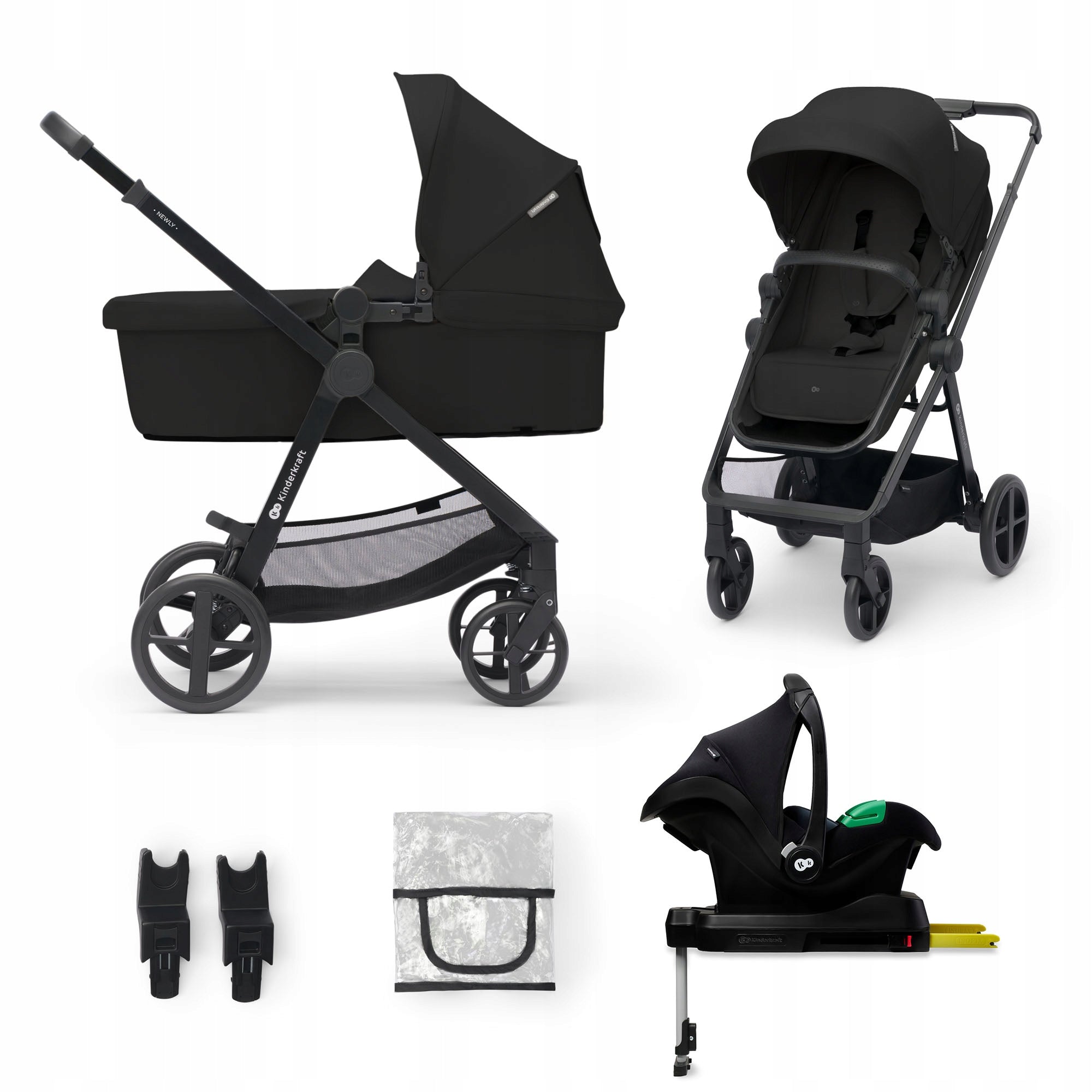 Trolley Multifunctional 4in1 Kinderkraft NEWLY Stroller Seat MINKPROBlack