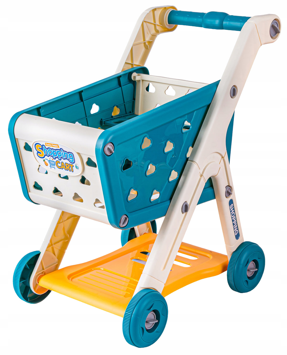 Trolley Shopping Cart BLUE Shop Basket Fruit Vegetable Supermarket Packaging status original
